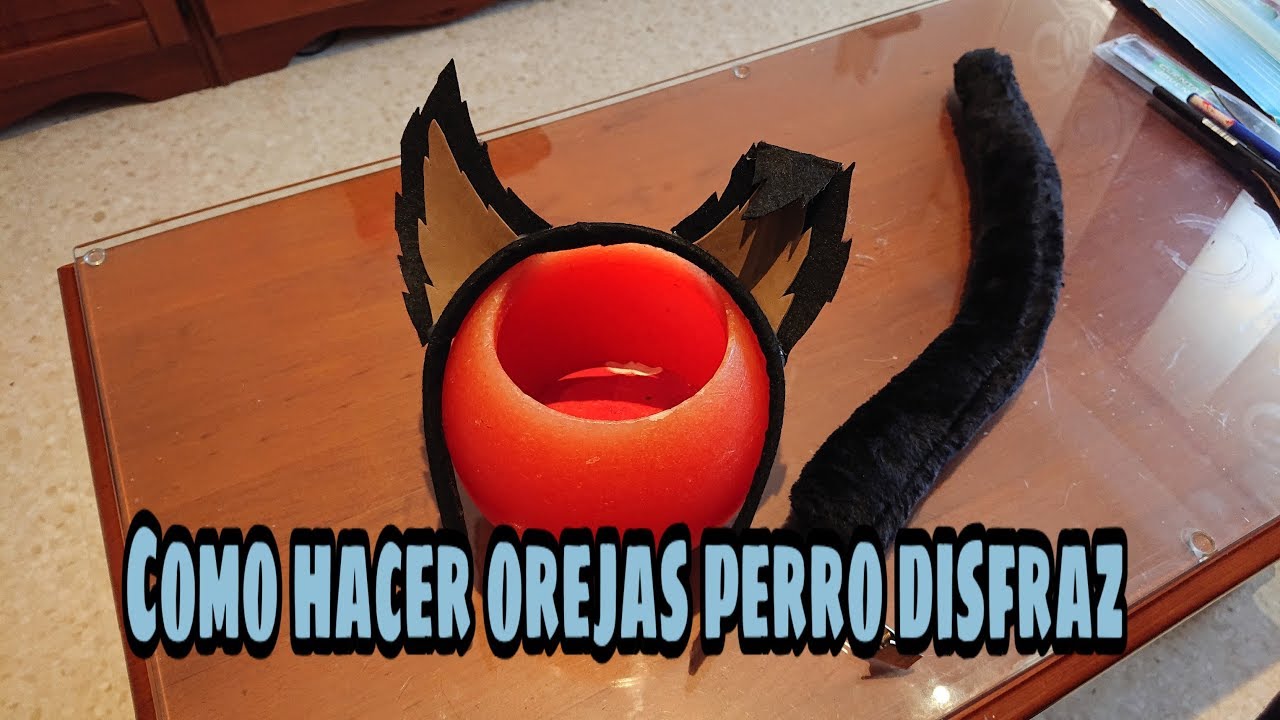 como hacer orejas perro disfraz