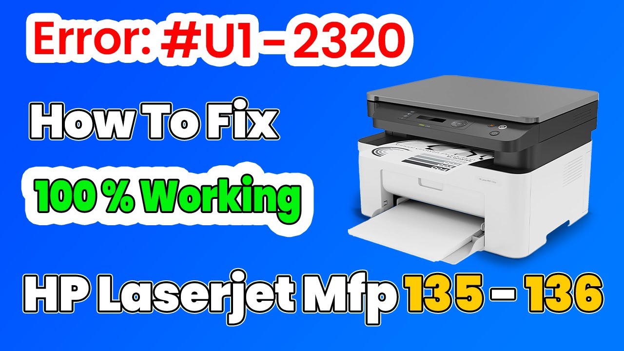 🔴 HP Laser MFP 135a, 135w, 136a, 136w – Исправление ошибки U1-2320 | Полное руководство по ремонту ✅