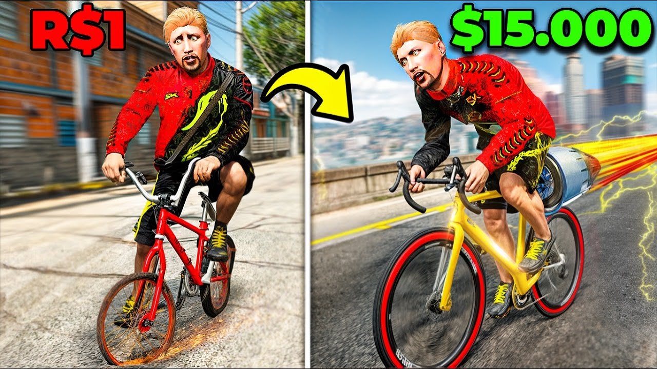 BICICLETA de POBRE vs RICO no GTA 5 RP!!