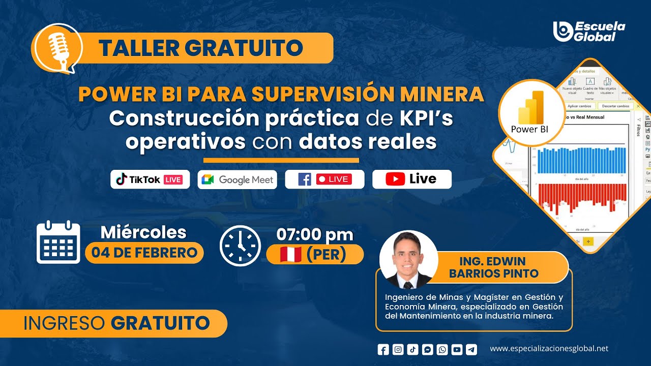 𝗧𝗮𝗹𝗹𝗲𝗿 𝗚𝗿𝗮𝘁𝘂𝗶𝘁𝗼: 𝗣𝗼𝘄𝗲𝗿 𝗕𝗜 𝗽𝗮𝗿𝗮 𝗦𝘂𝗽𝗲𝗿𝘃𝗶𝘀𝗶ó𝗻 𝗠𝗶𝗻𝗲𝗿𝗮 – 𝗖𝗼𝗻𝘀𝘁𝗿𝘂𝗰𝗰𝗶ó𝗻 𝗽𝗿á𝗰𝘁𝗶𝗰𝗮 𝗱𝗲 𝗞𝗣𝗜’𝘀