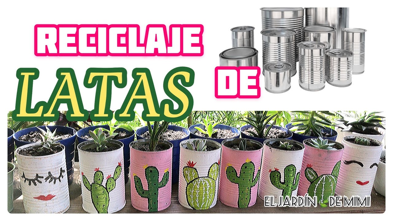 Recicla latas y conviértelas en MACETAS | Mimi recicla ♻️🍃