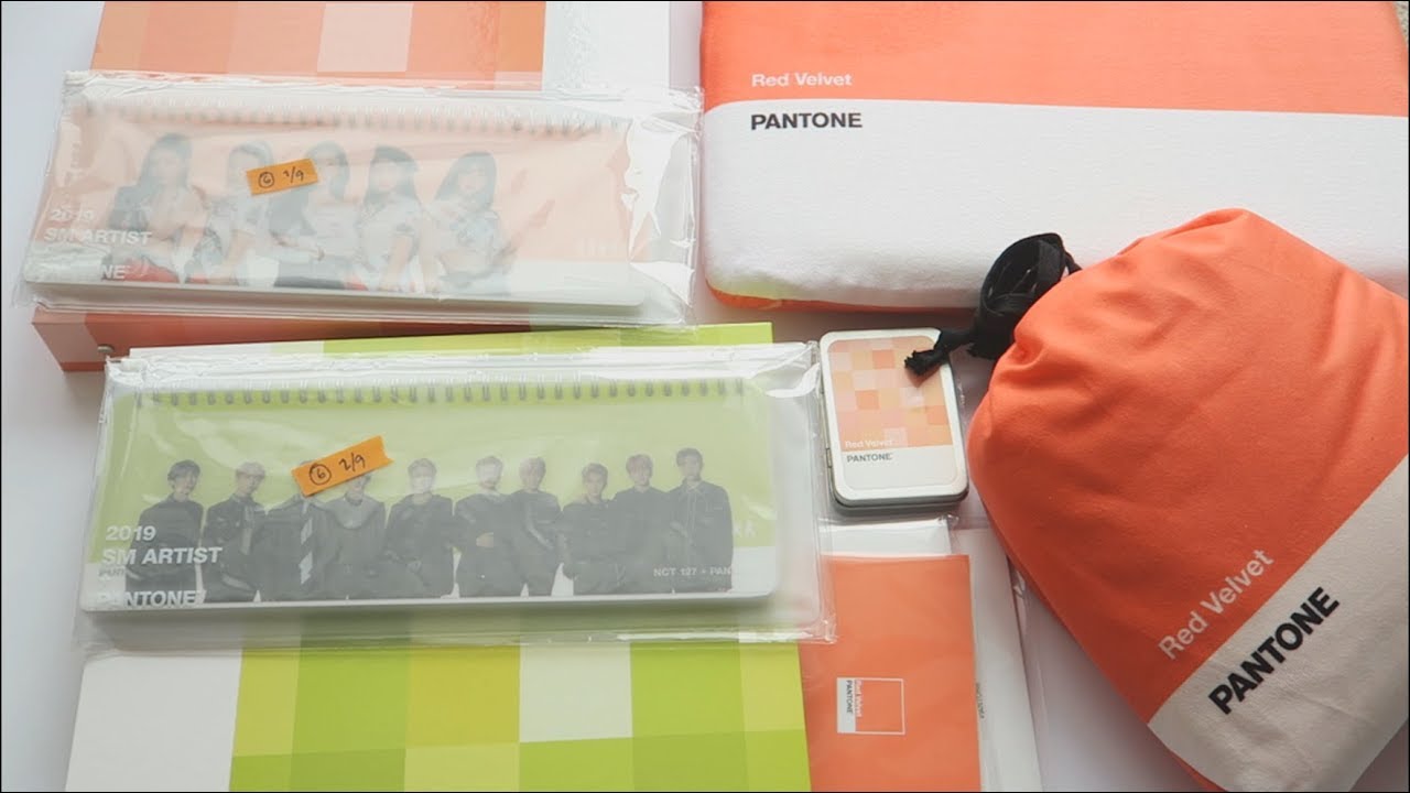 unboxing sm pantone goods (red velvet & nct)