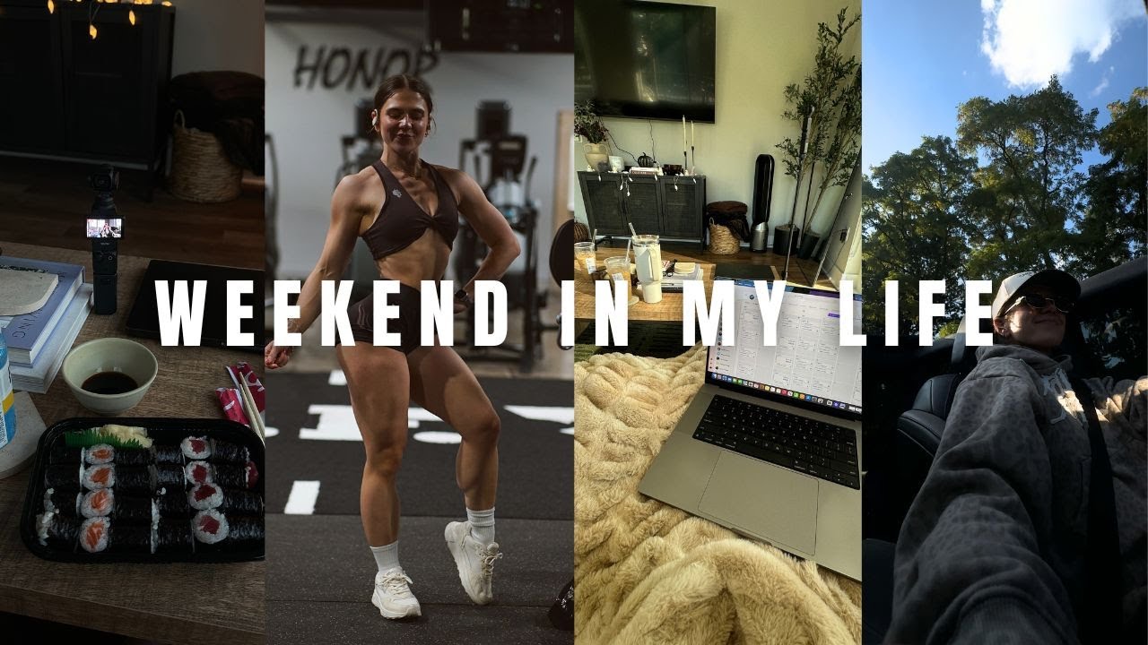 PREP SERIES: weekend in my life 13 weeks out, training glutes, posing reps, sushi refeed