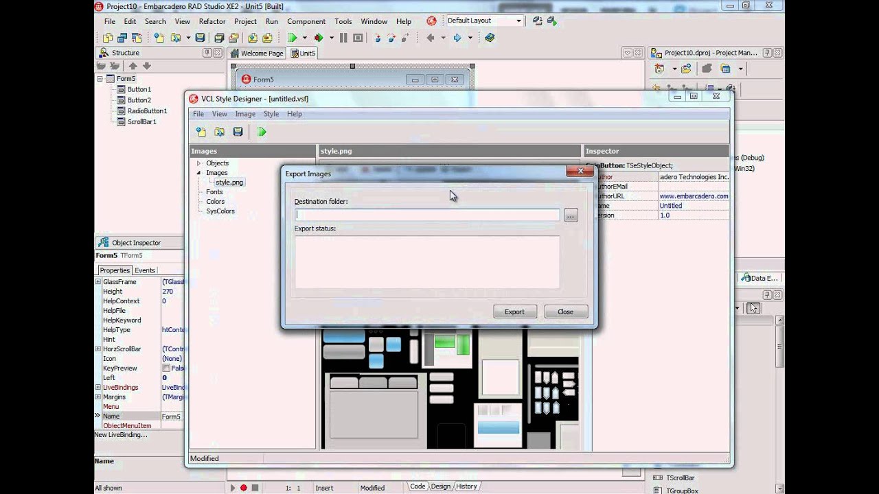 VCL Styles in Delphi, C++Builder and RAD Studio XE2