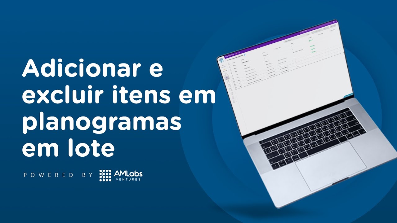 Adicionar e excluir itens de planogramas em lote