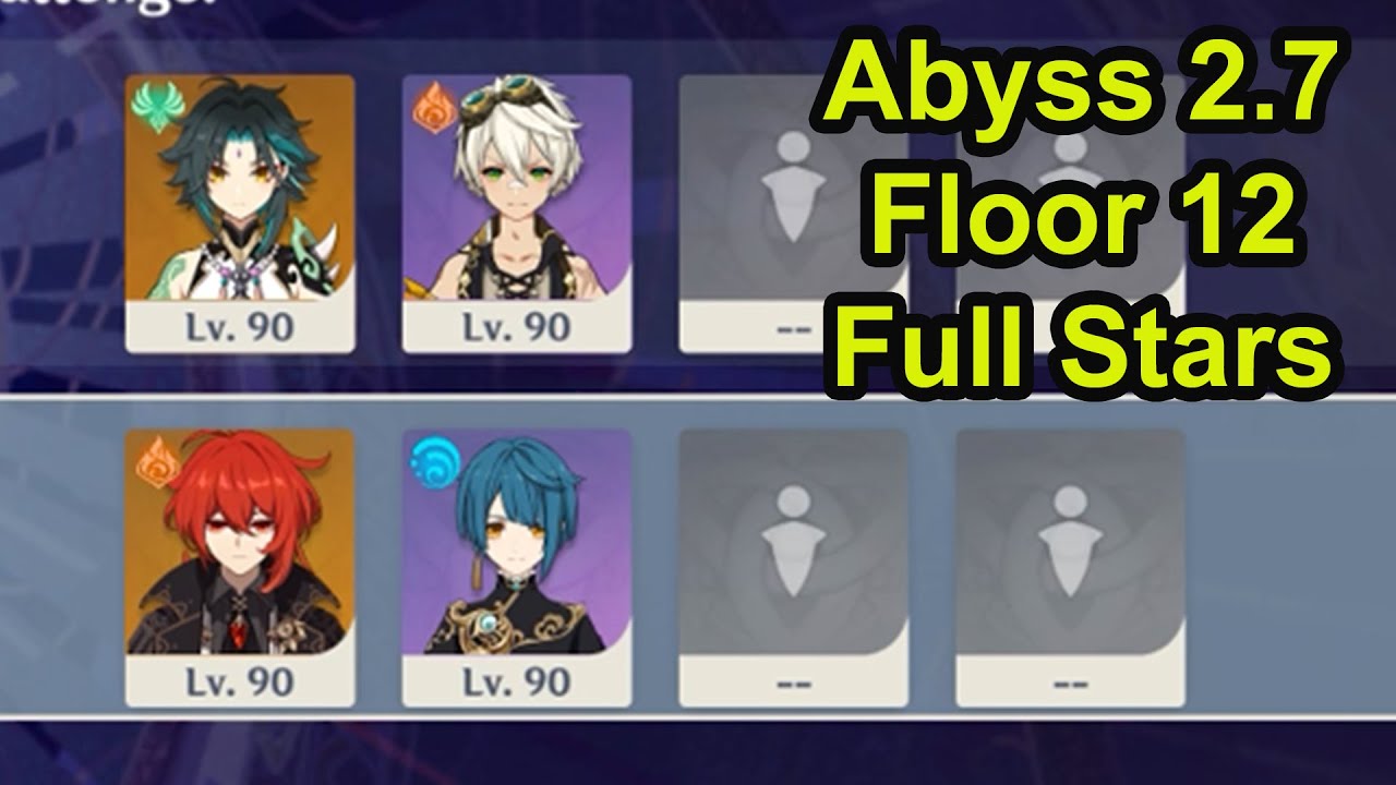 Xiao C0 Favonius R5 & Diluc C0 Wolf's Gravestone Spiral Abyss 2.7 Floor12 Genshin Impact