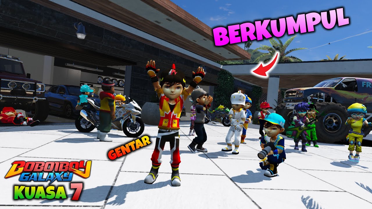 BOBOIBOY GENTAR SENANG AKHIRNYA BISA BERTEMU SEMUA BOBOIBOY  - GTA 5 MOD