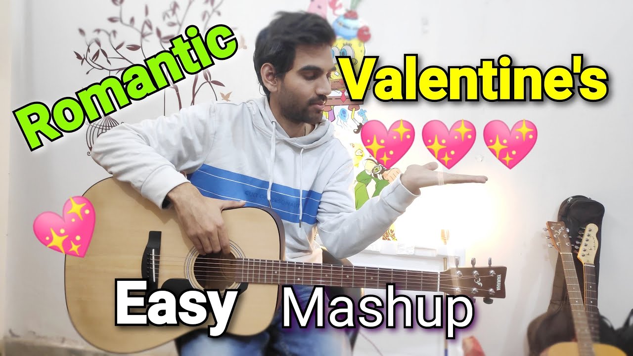 💖 Valentine's Mashup 2021 💖- ULTIMATE ROMANTIC SONGS - Very Easy Guitar Chords -Anyone can play