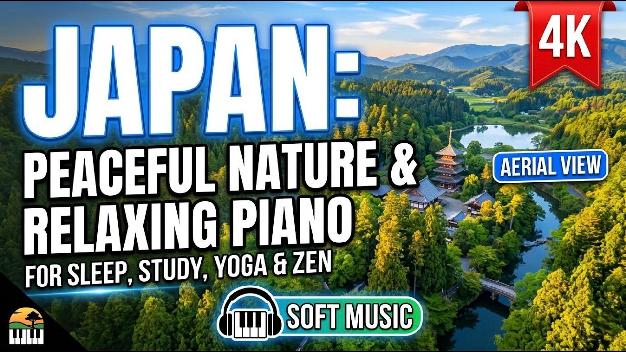 Komorebi: Peaceful Japanese Nature & Piano Relaxing Piano Music for Sleep, Study, Yoga & Zen #Japan