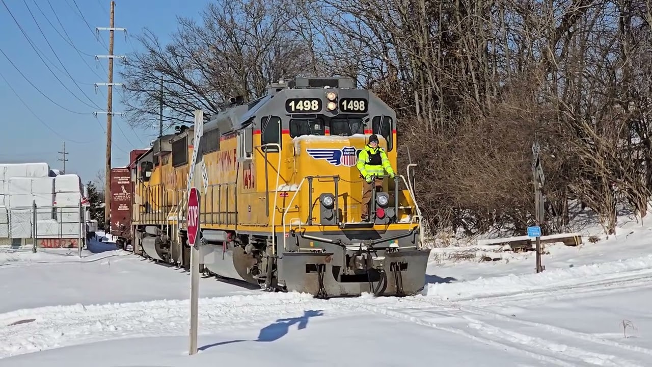 Union Pacific Railroad's LSE59 working ex-Creve Coeur Lake Sub @ Brentwood, MO 1/27/26