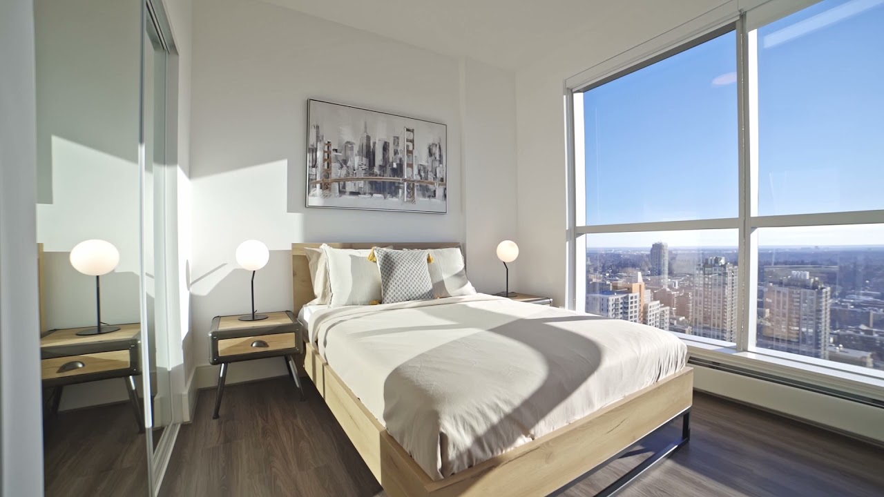 West Village Towers  3402  - Floor Plan F - 2 Bed / 2 Bath ( Calgary Luxury Apartment Rentals )