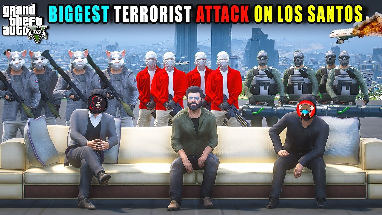 BIGGEST TERRORIST ATTACK on LOS SANTOS | GTA 5 GAMEPLAY #102