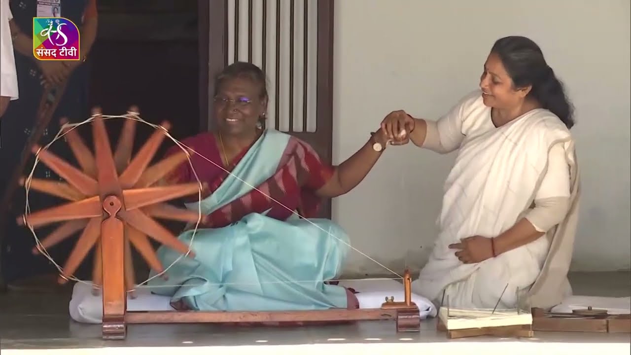 President Droupadi Murmu visits Sabarmati Ashram in Ahmedabad and pays homage to Mahatma Gandhi