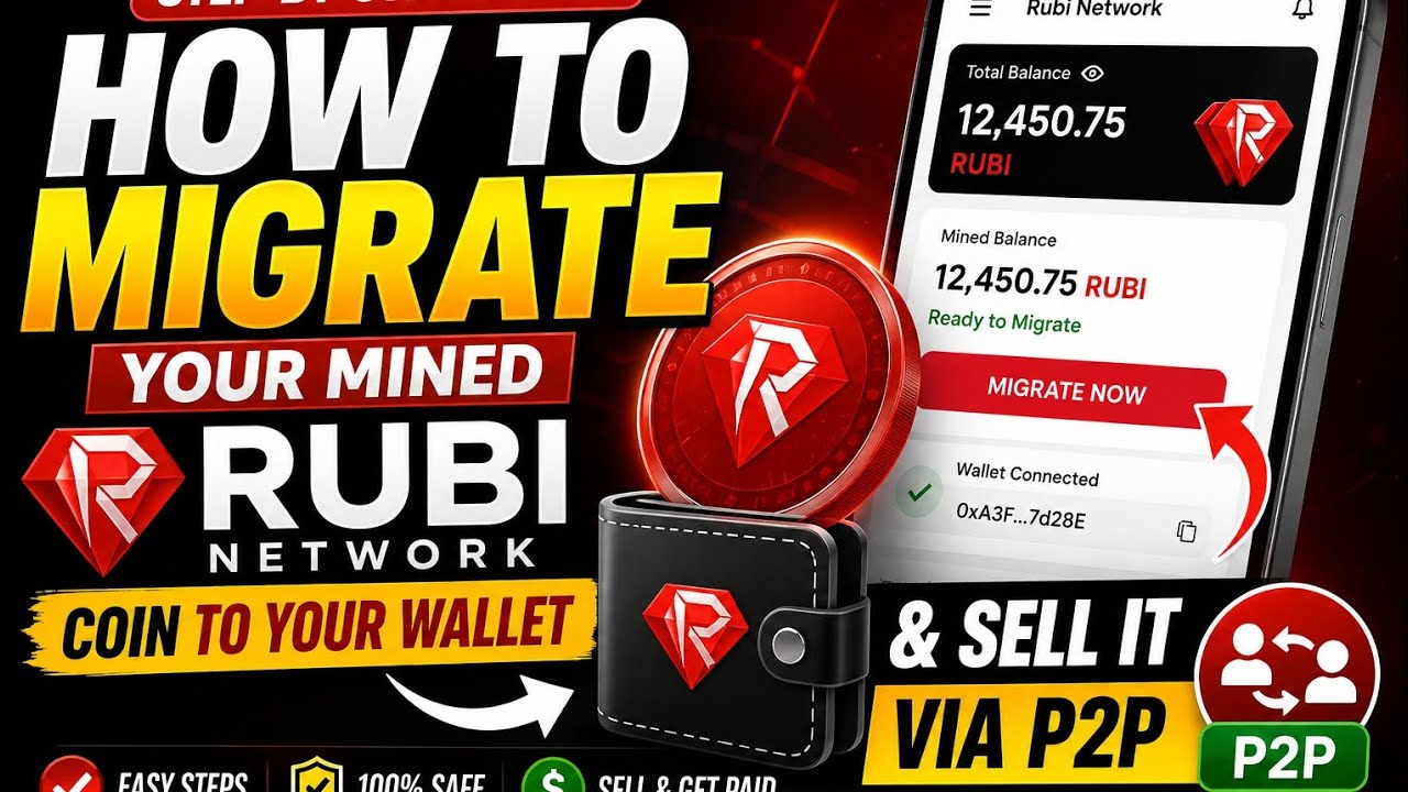 КАК ПЕРЕВЕСТИ ДОБЫТЫЕ МОНЕТЫ RUBI NETWORK НА КОШЕЛЕК И ПРОДАТЬ ИХ ЧЕРЕЗ P2P | ОБНОВЛЕНИЕ RUBI COI...