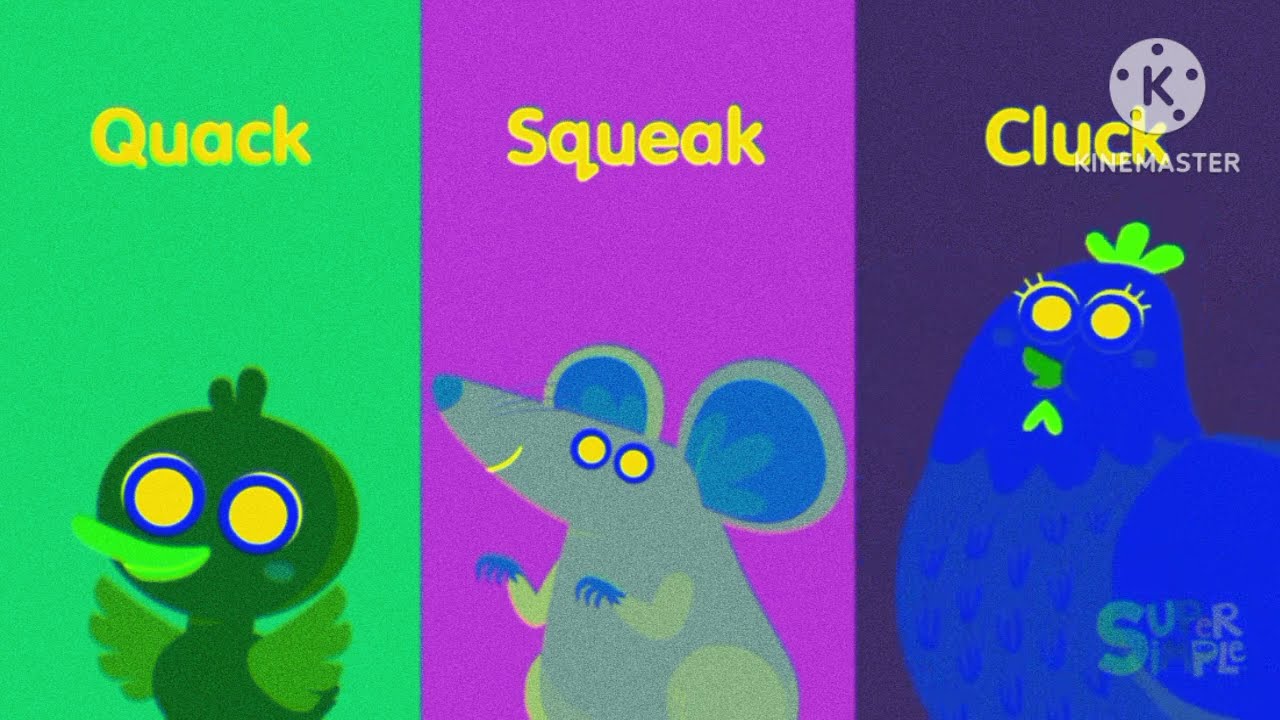 Quack🦆 Squeak🐀 Cluck🐔|Super Simple Songs|Nursery Rhymes//Sponsored by klasky Scupo Effects 