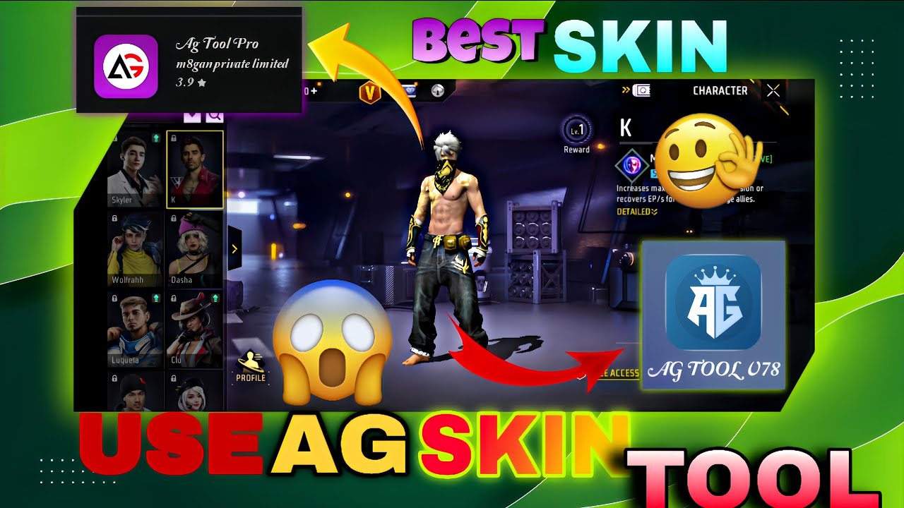 Skin tool free fire 😱🤯 password bhi milega #freefire #agskintool #skiltools #garenafreefire