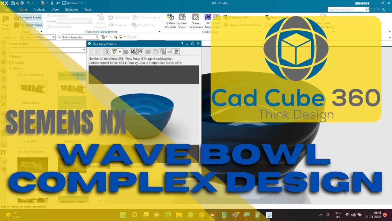 COMPLEX DESIGN? | BOWL WITH WAVE PATTERN | ADVANCE | SIEMENS NX | LATEST | HINDI