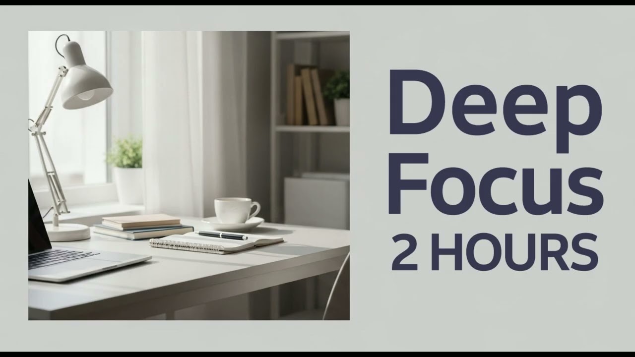 Deep Focus Music for Study & Work | 2 Hours Calm Concentration