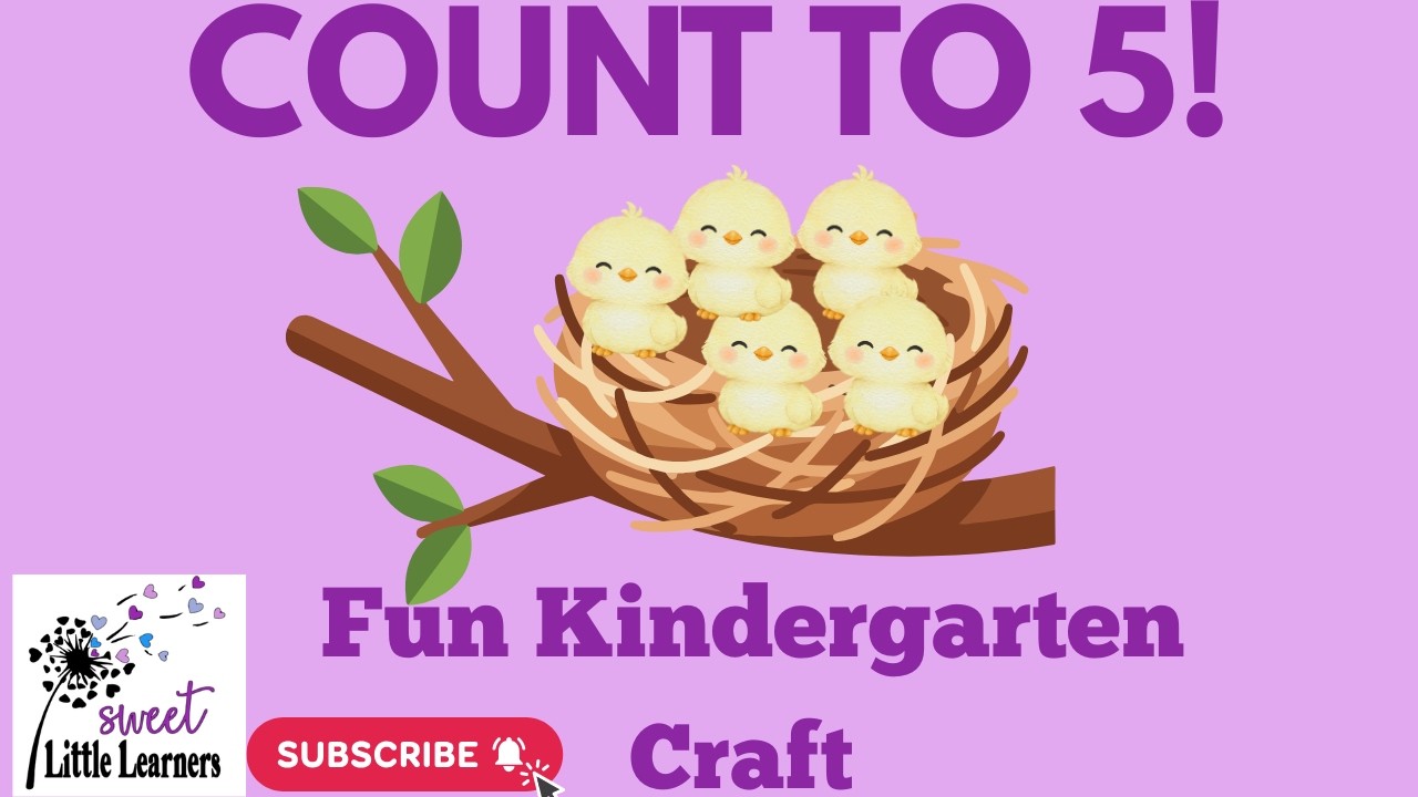 5 Little Birds Fingerplay + Easy Nest Craft | Counting to 5 Kindergarten (Spring Art)