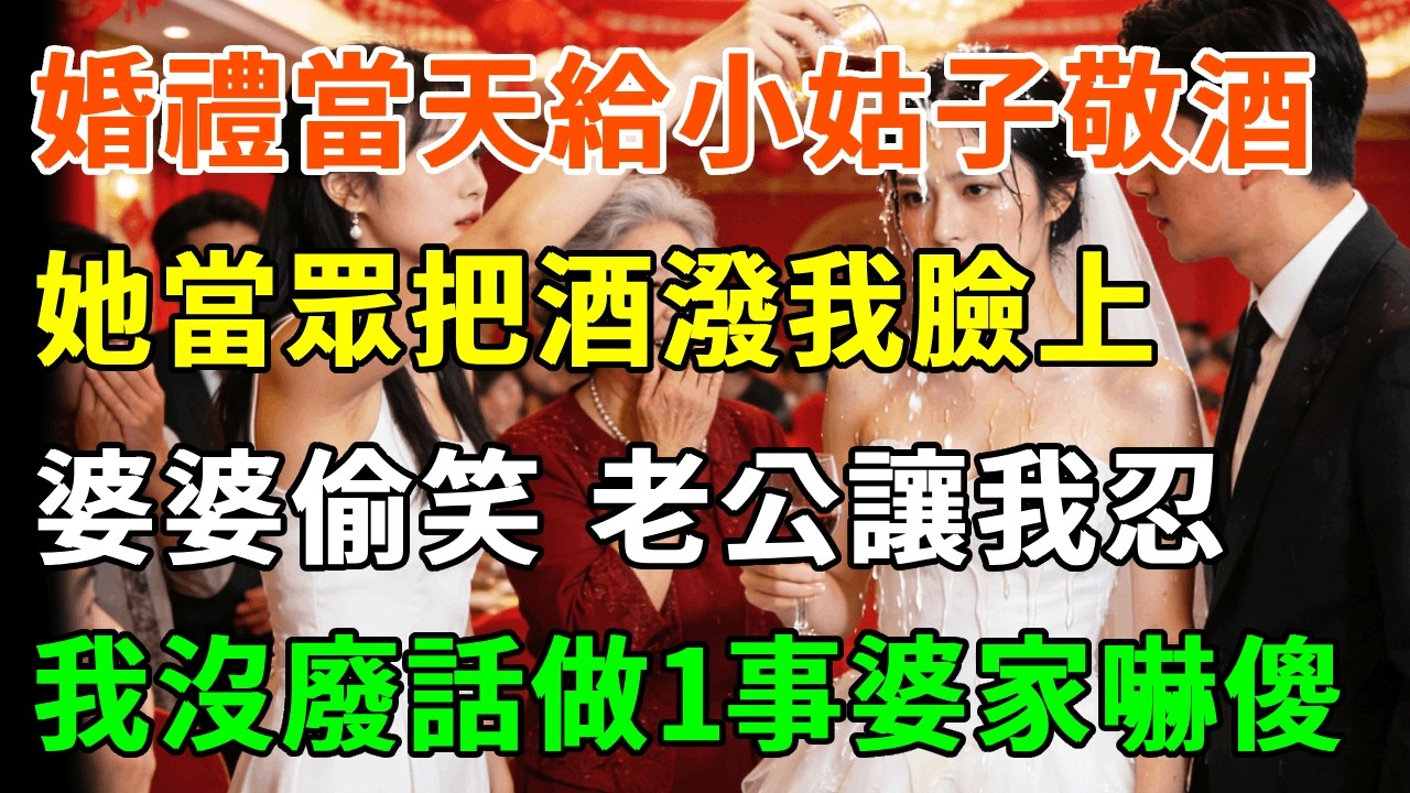 婚禮當天 給小姑子敬酒，她當眾把酒潑我臉上：窮酸貨不配進我家 滾！婆婆偷笑 老公讓我忍，我沒廢話 做1事婆家嚇傻！#詩涵講故事#為人處世#生活經驗#情感故事#晚年哲理#說故事#完結文#原創故事