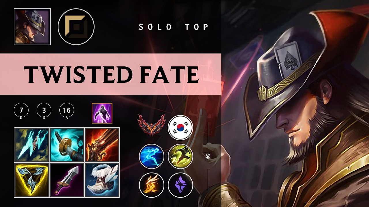 Twisted Fate Top vs Zaahen - KR Grandmaster Patch 26.03