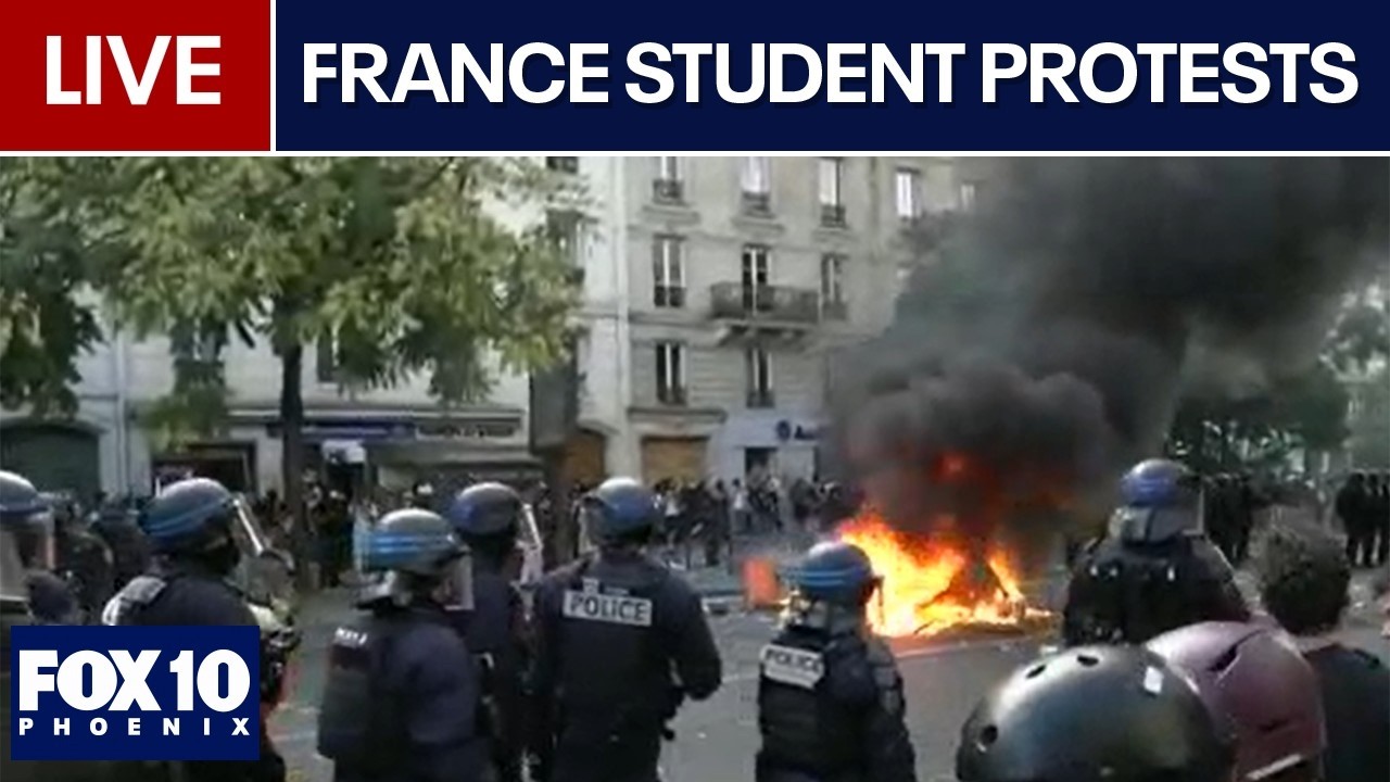 🔴LIVE: Violent protests in France: students block schools over teacher shortages | FOX 10 Phoenix