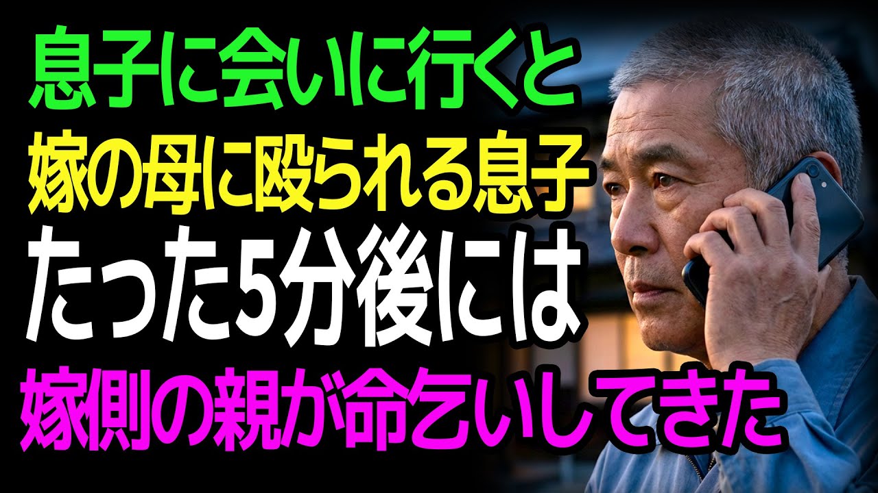 息子に会いに行くと 嫁の母に殴られる息子 たった5分後には 嫁側の親が命乞いしてきた