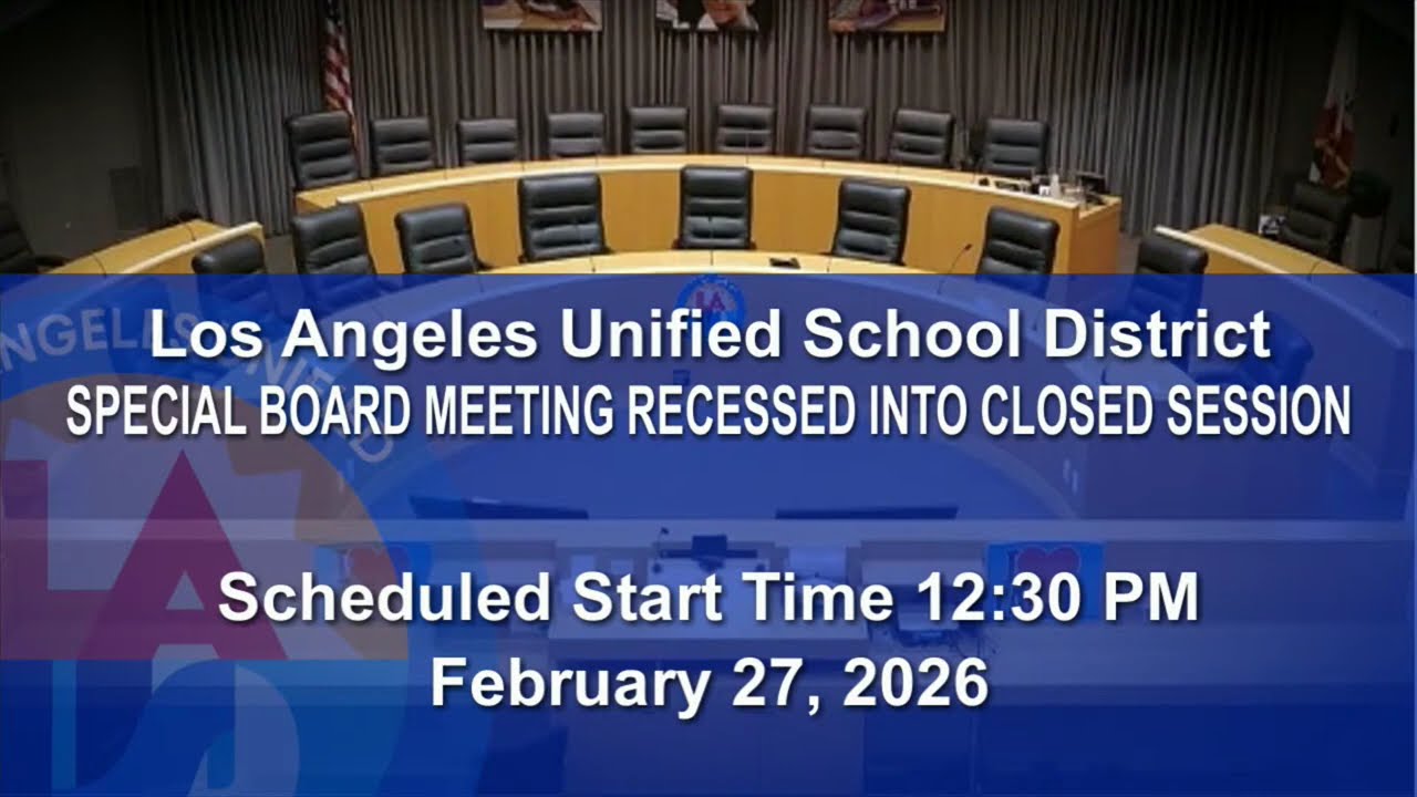 February 27, 2026 - 12:30pm Special Board Meeting Including Closed Session