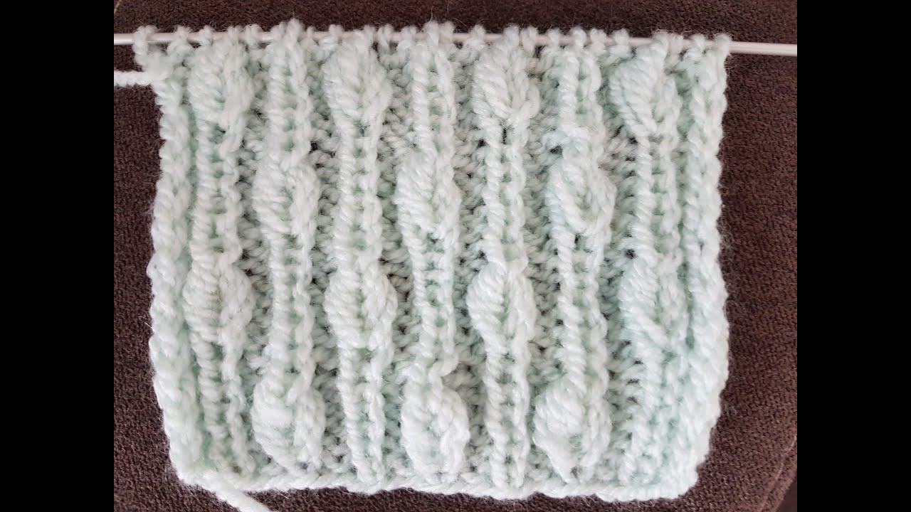 Strickmuster Blätter auf dem Bündchen 😍