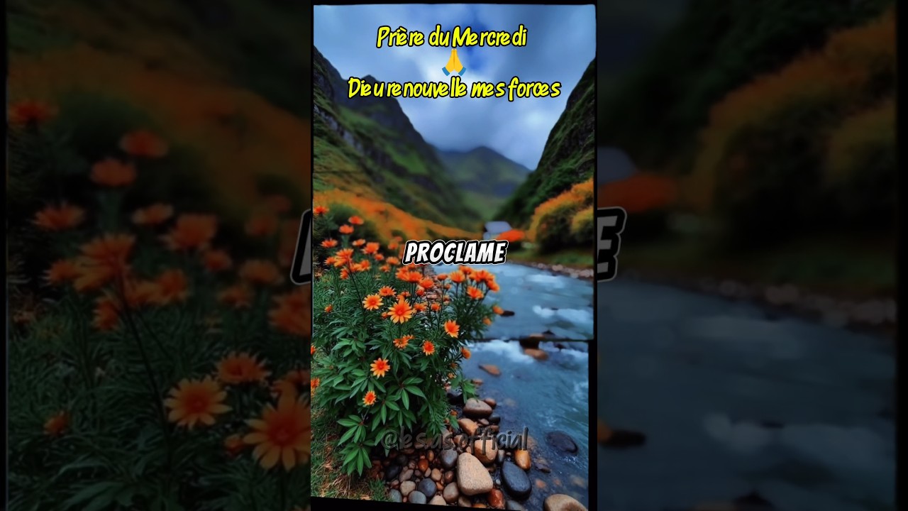 🙏 Pri&egrave;re du Mercredi &mdash; Renouvelle tes forces avec la puissance de Dieu ✨💪  #Pri&egrave;re #Foi