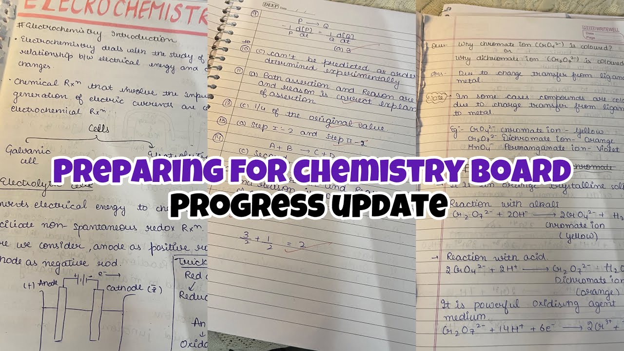 Preparing for chemistry board exam 🧪 Study update #boards2026 #cbseclass12 