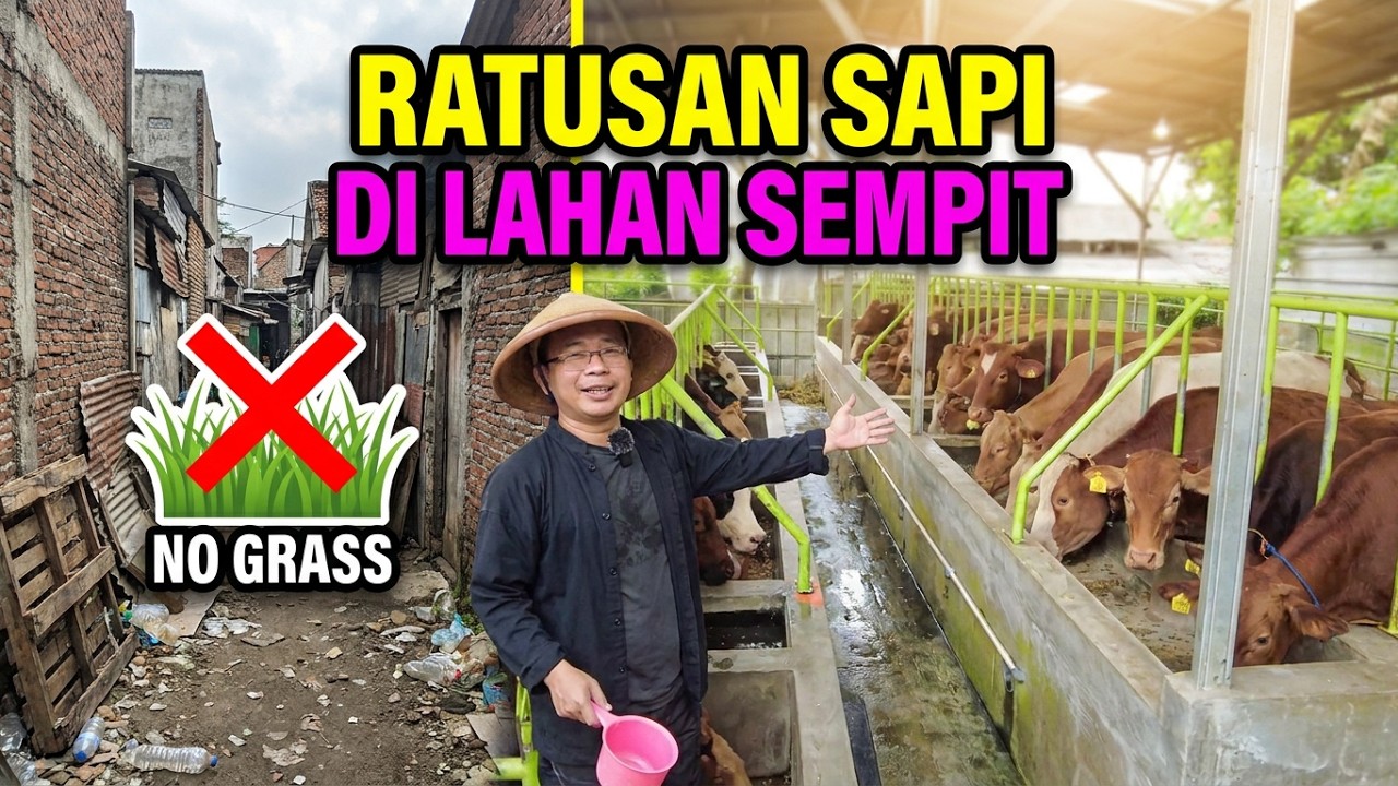 Inilah Rahasia Sukses Beternak Ratusan Sapi, Walaupun di lahan Sempit dan Tidak Ada Rumput.