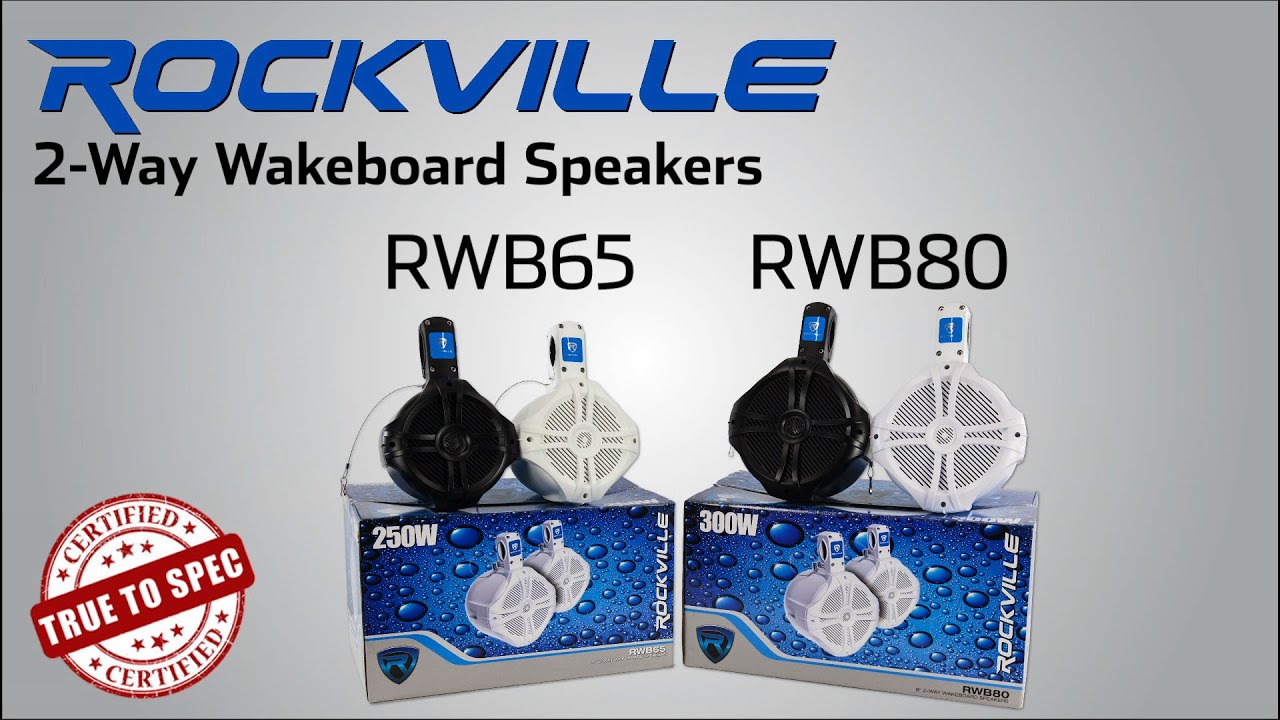 Rockville - RWB65B RWB65W RWB80B RWB80W - Wakeboard Tower Speakers