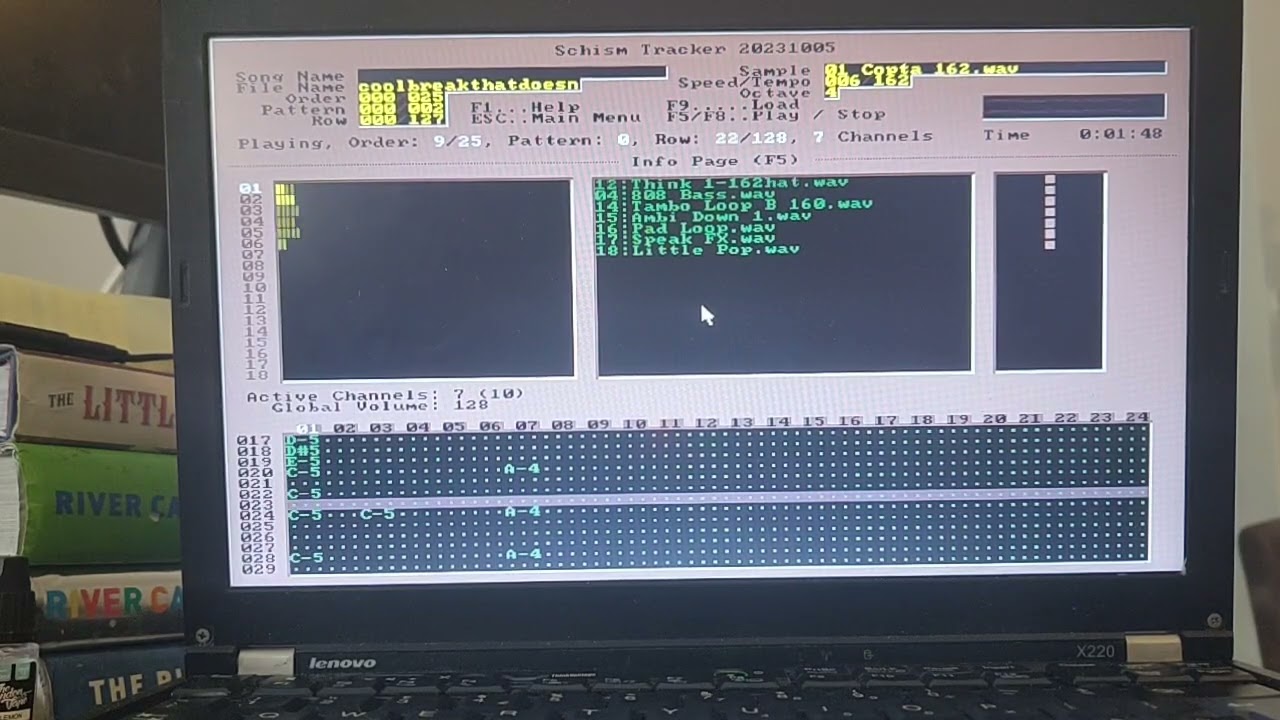 ambient ish jungle with schism tracker