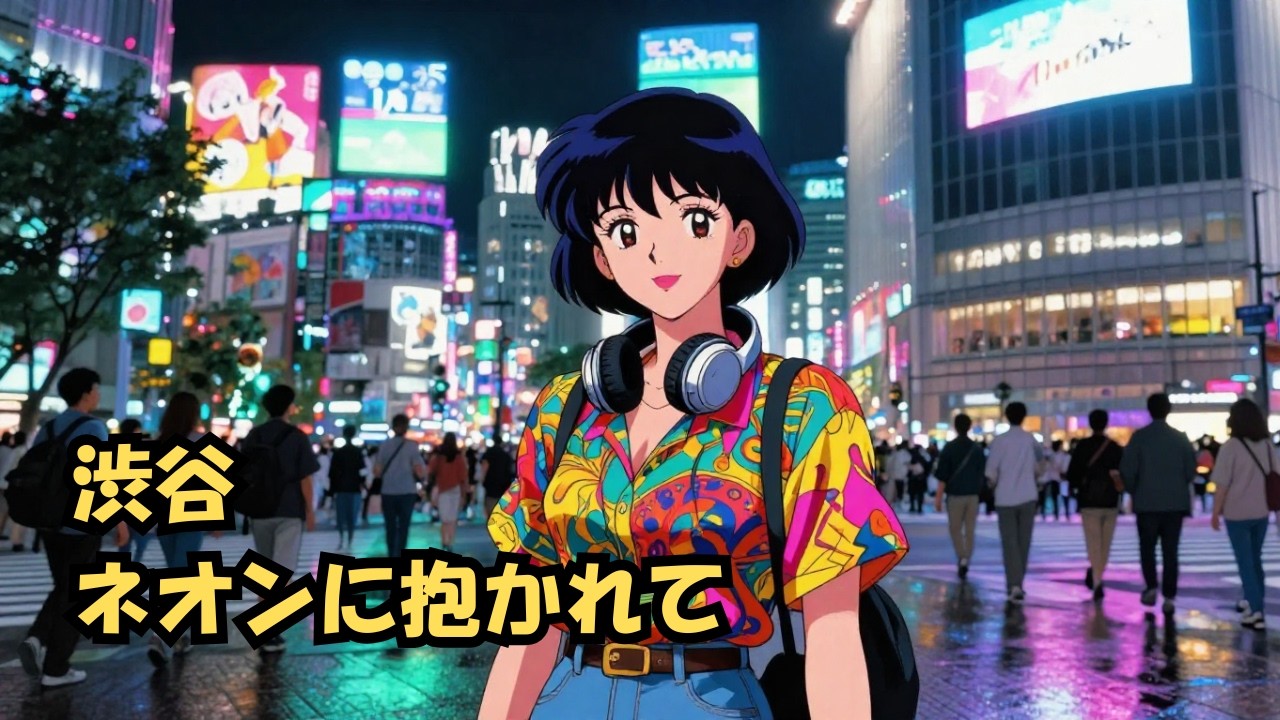 【作業用BGM】80年代シティポップ｜渋谷スクランブル・ナイト – ネオンに抱かれる夜 (86min Loop)