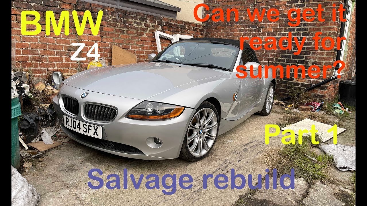 Rebuild copart salvage auction BMW Z4 2.2 5 speed 2004 - bowden cable door fix - Part 1 the Arrival!