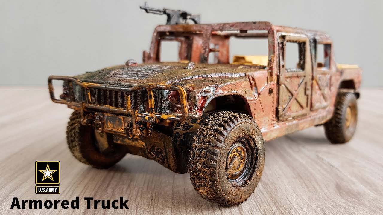 Restoration: U.S. Army Humvee Model &ndash; Armored Military Truck Rebuild!