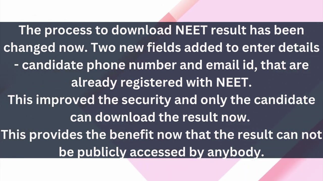 NTA Has Updated the security measures for Downloading Results