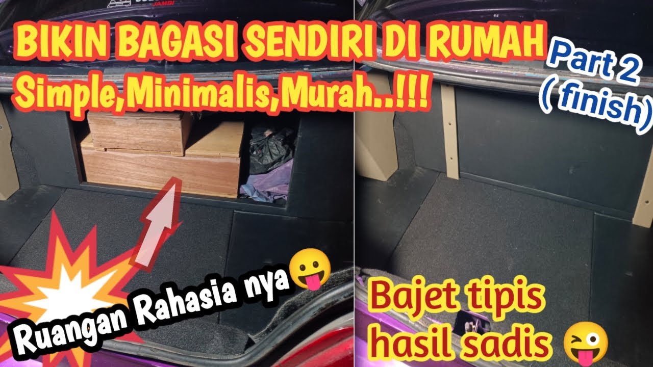 Bagasi  belakang soluna Simple, Minimalis, Murah || Custom Bagasi (part 2) finishing