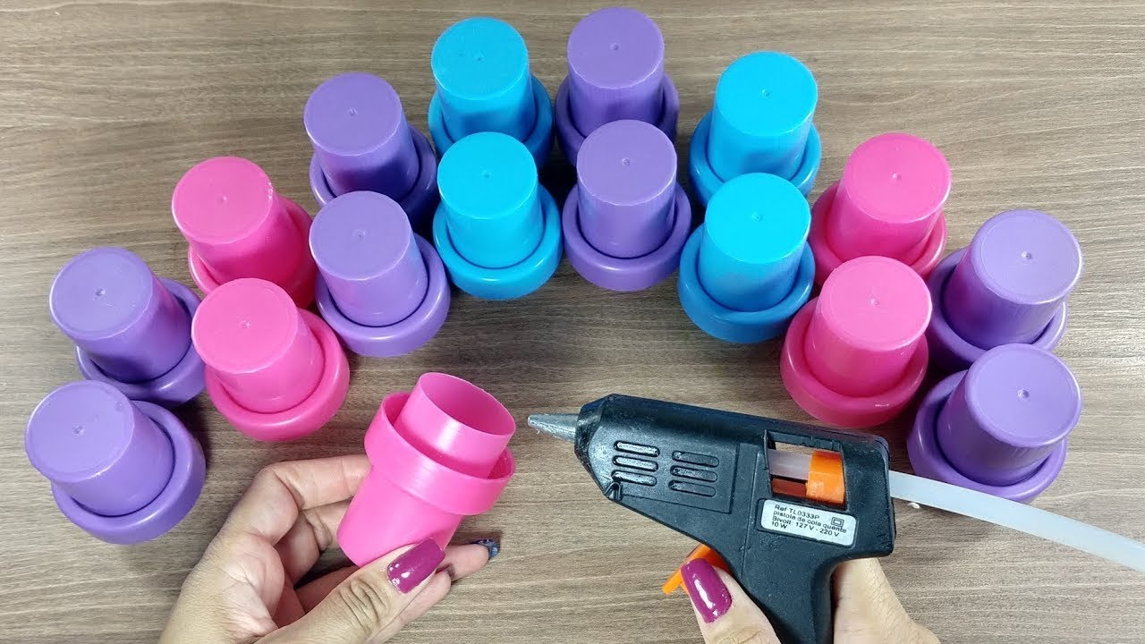 4 IDEIAS SENSACIONAIS COM TAMPA DE GARRAFA DE AMACIANTE 💜