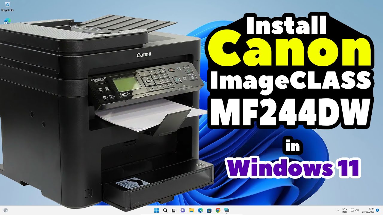 How to Download & Install Canon ImageCLASS MF244DW Printer Driver by USB in Windows 11 PC or Laptop