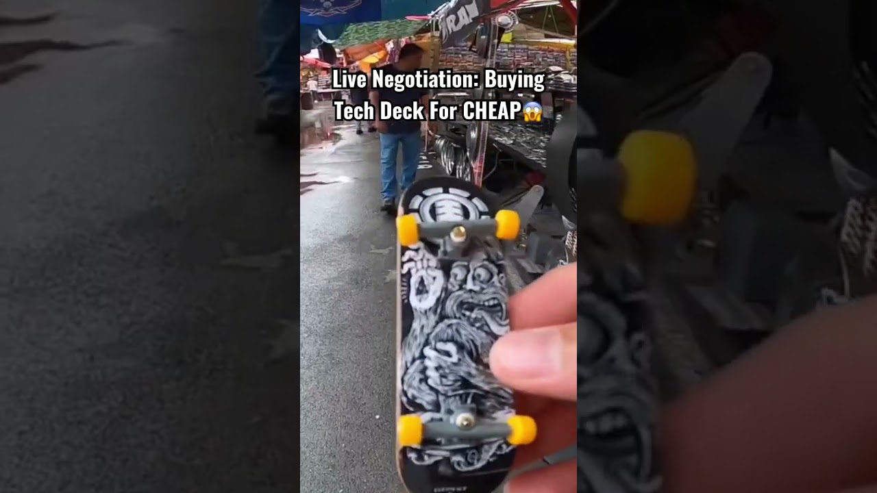 LIVE NEGOTIATION: BUYING TECH DECK SKATEBOARD FOR CHEAP!! #shortsmas #shortsmaschallenge #shorts
