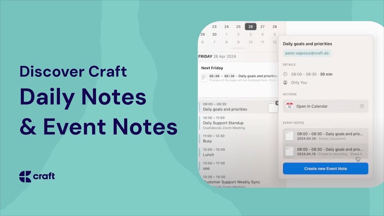 Daily Notes & Event Notes in practice