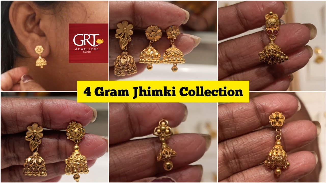Grt 4 Gram Jhimki Collection 🪙 Grt lightweight gold jewellery