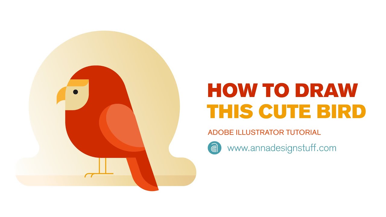 Cute Bird Illustration - Adobe Illustrator Tutorial