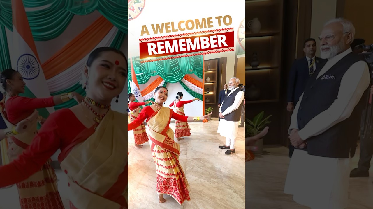 PM Modi welcomed by Indian Diaspora with a Vibrant Bihu Dance in Laos | #shorts