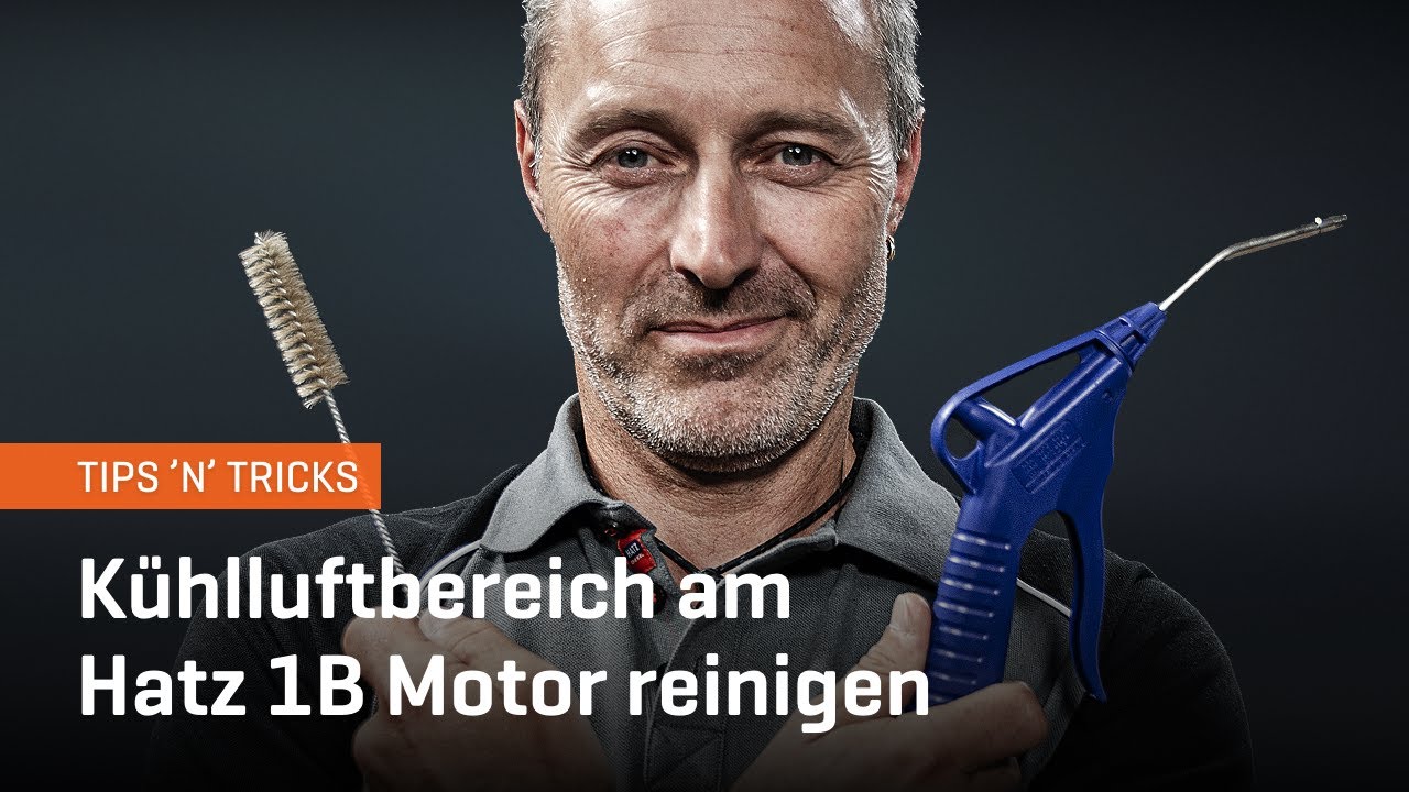 Kühlluftbereich am Hatz 1B-Motor reinigen