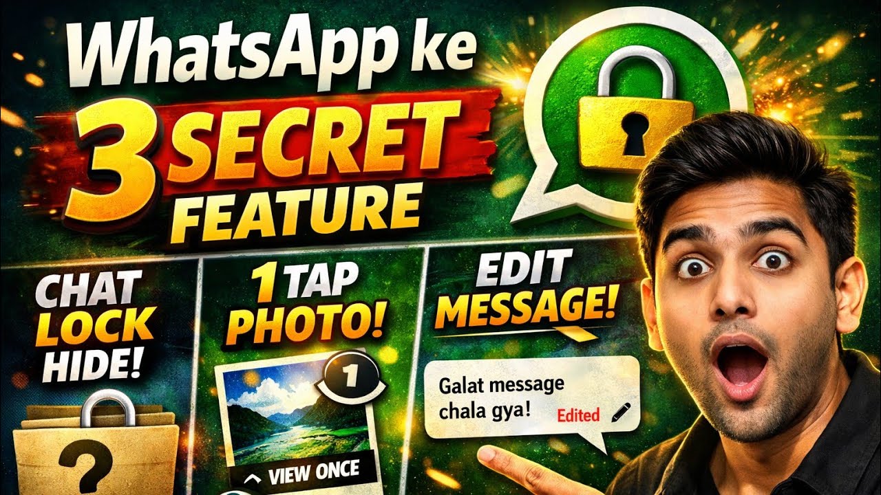 “WhatsApp ke 3 Secret Features 😱 | 99% Log Nahi Jaante!” 2026 Tricks 