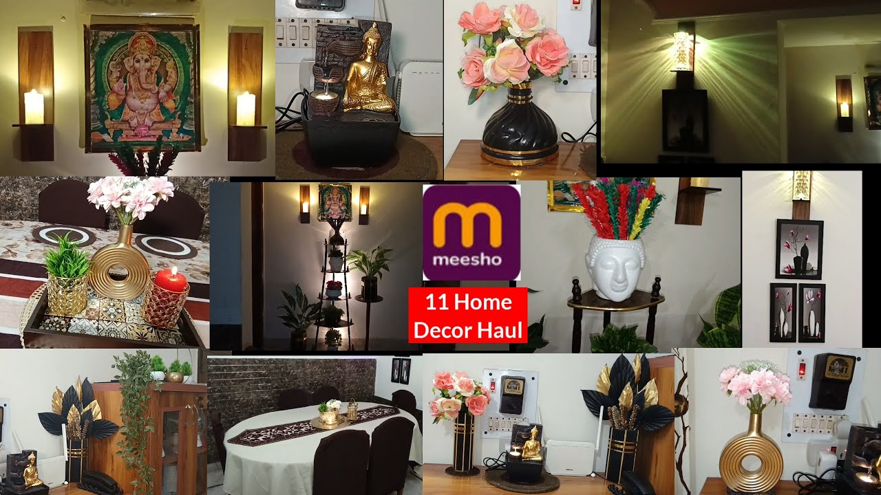 Meesho Home Decor Items । Meesho Home Decor Haul । Meesho Wall Decor, Artificial Plant Flower,Vase