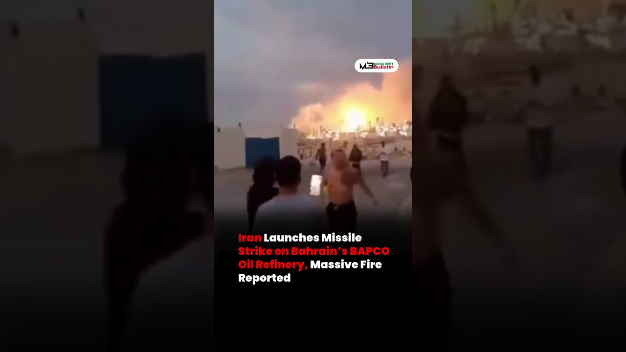 Iranian Missile Hits BAPCO Oil Refinery in Bahrain | Fire Erupts at Major Energy Facility
